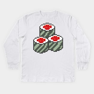 8 Bit Sushi Roll Love Kids Long Sleeve T-Shirt